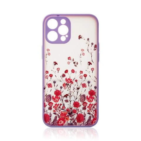 Design Case etui do iPhone 13 Pro Max pokrowiec w kwiaty fioletowy Design Case etui do iPhone 13 Pro Max pokrowiec w kwiaty fioletowy