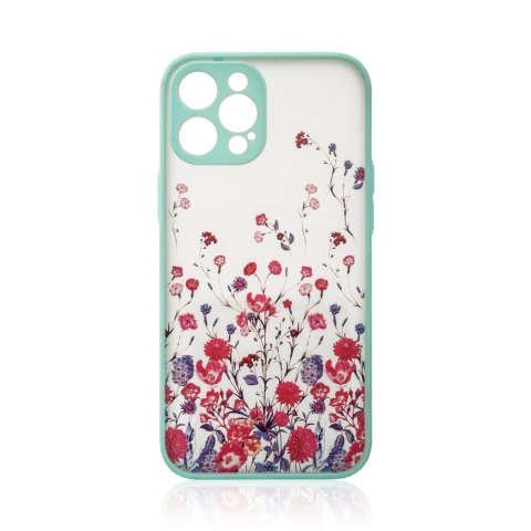 Design Case etui do iPhone 13 Pro pokrowiec w kwiaty zielone