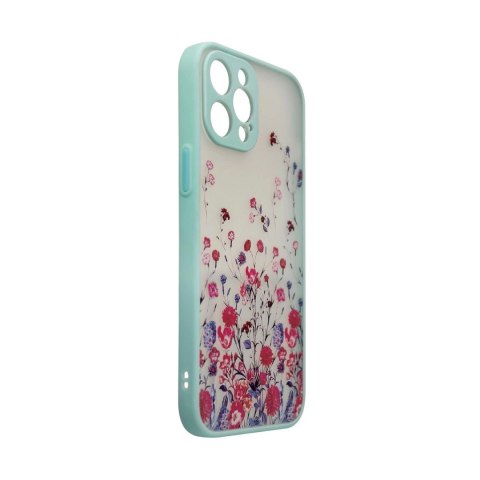 Design Case etui do iPhone 13 Pro pokrowiec w kwiaty zielone