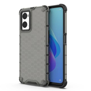 Honeycomb etui pancerny pokrowiec z żelową ramką Oppo A76 / Oppo A36 / Realme 9i czarny