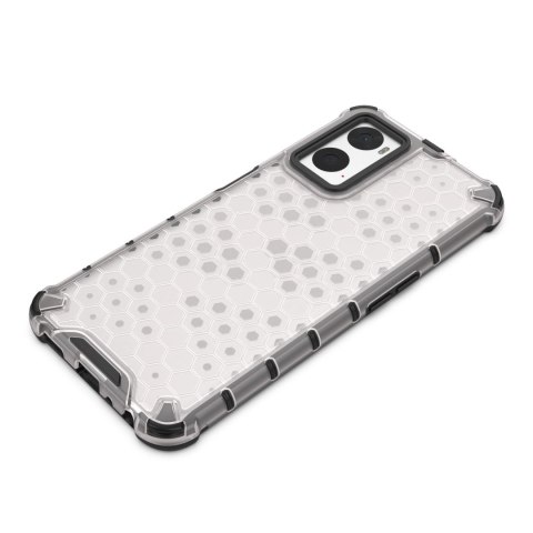 Honeycomb etui pancerny pokrowiec z żelową ramką Oppo A76 / Oppo A36 / Realme 9i czarny Honeycomb etui pancerny pokrowiec z żelową ramką Oppo A76 / Oppo A36 / Realme 9i czarny