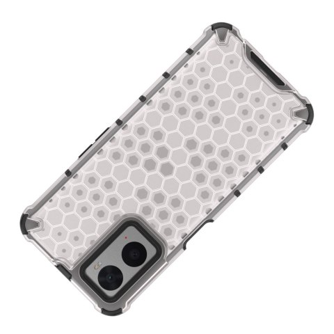 Honeycomb etui pancerny pokrowiec z żelową ramką Oppo A76 / Oppo A36 / Realme 9i czarny Honeycomb etui pancerny pokrowiec z żelową ramką Oppo A76 / Oppo A36 / Realme 9i czarny