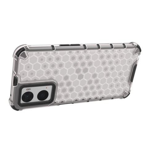 Honeycomb etui pancerny pokrowiec z żelową ramką Oppo A76 / Oppo A36 / Realme 9i czarny Honeycomb etui pancerny pokrowiec z żelową ramką Oppo A76 / Oppo A36 / Realme 9i czarny