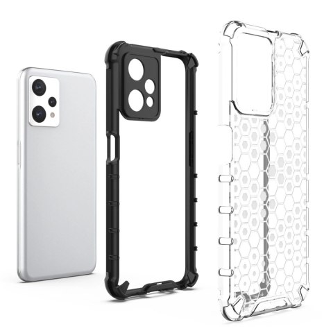 Honeycomb etui pancerny pokrowiec z żelową ramką Realme 9 Pro przezroczysty Honeycomb etui pancerny pokrowiec z żelową ramką Realme 9 Pro przezroczysty