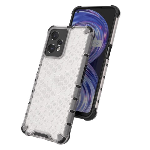 Honeycomb etui pancerny pokrowiec z żelową ramką Realme 9 Pro przezroczysty Honeycomb etui pancerny pokrowiec z żelową ramką Realme 9 Pro przezroczysty
