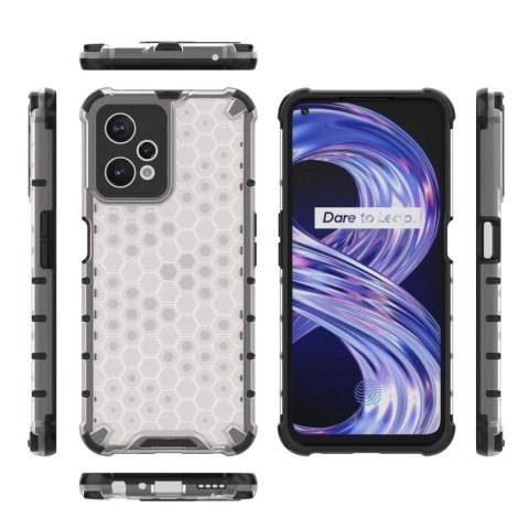 Honeycomb etui pancerny pokrowiec z żelową ramką Realme 9 Pro przezroczysty Honeycomb etui pancerny pokrowiec z żelową ramką Realme 9 Pro przezroczysty