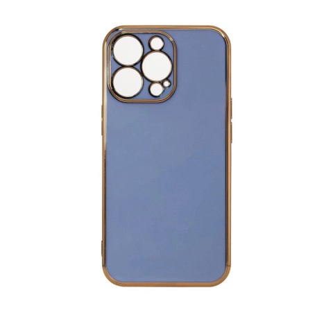 Lighting Color Case etui do iPhone 13 Pro żelowy pokrowiec ze złotą ramką niebieski Lighting Color Case etui do iPhone 13 Pro żelowy pokrowiec ze złotą ramką niebieski