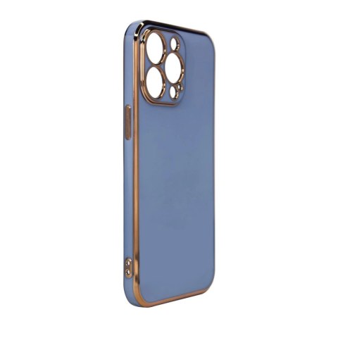 Lighting Color Case etui do iPhone 13 Pro żelowy pokrowiec ze złotą ramką niebieski Lighting Color Case etui do iPhone 13 Pro żelowy pokrowiec ze złotą ramką niebieski