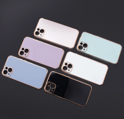 Lighting Color Case etui do iPhone 13 Pro żelowy pokrowiec ze złotą ramką niebieski Lighting Color Case etui do iPhone 13 Pro żelowy pokrowiec ze złotą ramką niebieski