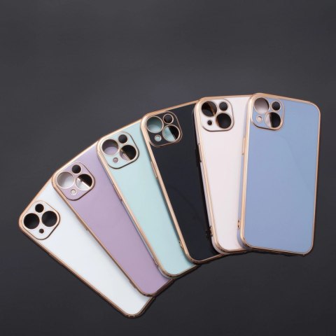 Lighting Color Case etui do iPhone 13 Pro żelowy pokrowiec ze złotą ramką niebieski Lighting Color Case etui do iPhone 13 Pro żelowy pokrowiec ze złotą ramką niebieski