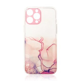Marble Case etui do iPhone 13 Pro Max żelowy pokrowiec marmur różowy