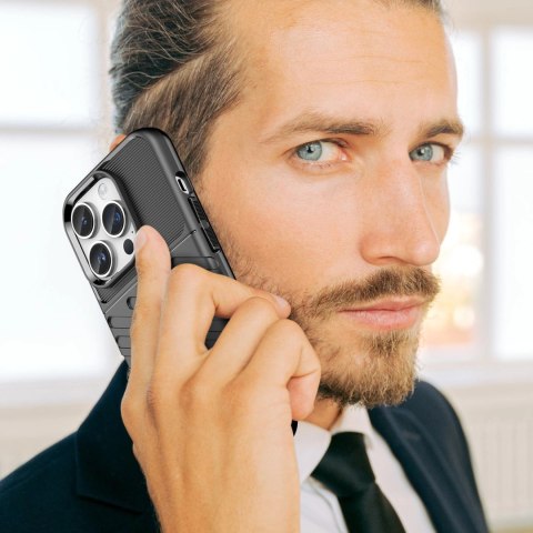 Thunder Case etui iPhone 14 Pro Max pancerny pokrowiec czarny