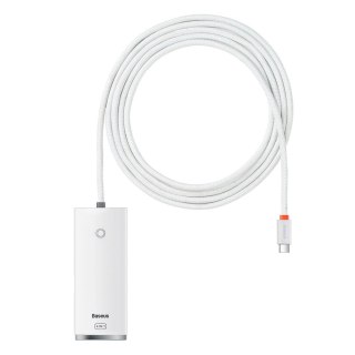 Baseus adapter HUB Lite USB-C do 4x USB 3.0 2,0m biały