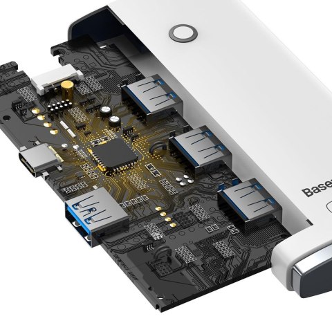Baseus adapter HUB Lite USB-C do 4x USB 3.0 2,0m biały