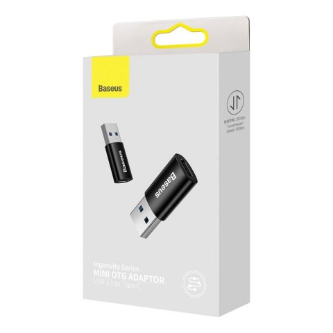 Baseus adapter Ingenuity USB-A 3.1 do USB-C czarny OTG Baseus adapter Ingenuity USB-A 3.1 do USB-C czarny OTG