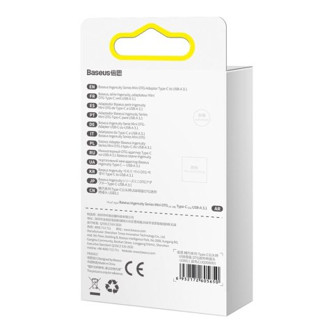 Baseus adapter Ingenuity USB-C do USB-A 3.1 niebieski OTG Baseus adapter Ingenuity USB-C do USB-A 3.1 niebieski OTG