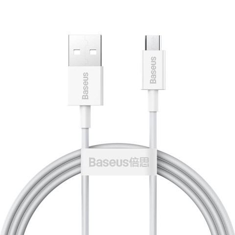 Baseus kabel Superior USB - microUSB 1,0 m 2,0A biały Baseus kabel Superior USB - microUSB 1,0 m 2,0A biały