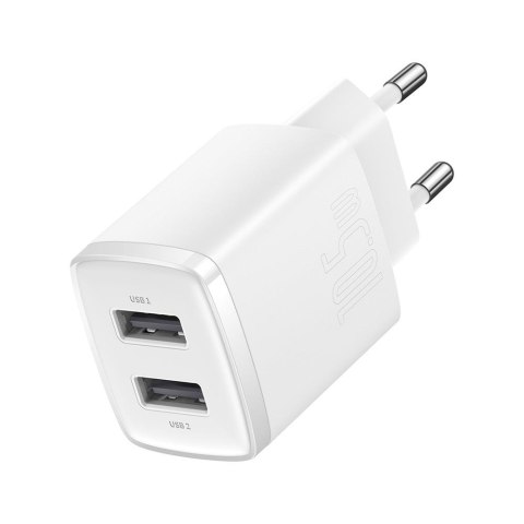Baseus ładowarka sieciowa Compact 2 x USB biała 10,5W Baseus ładowarka sieciowa Compact 2 x USB biała 10,5W