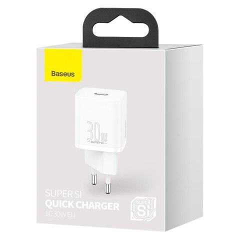 Baseus ładowarka sieciowa Super Si PD 30W 1x USB-C biała Baseus ładowarka sieciowa Super Si PD 30W 1x USB-C biała