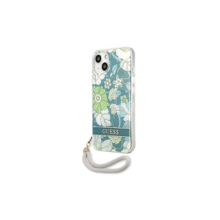 Guess nakładka do iPhone 13 6,1" GUHCP13MHFLSN hard case zielona Flower Cord