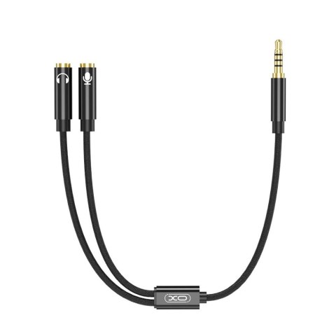 XO kabel audio 2w1 NB-R197 jack 3,5mm - złącze jack 3,5mm / mikrofon 0,23 m czarny XO kabel audio 2w1 NB-R197 jack 3,5mm - złącze jack 3,5mm / mikrofon 0,23 m czarny