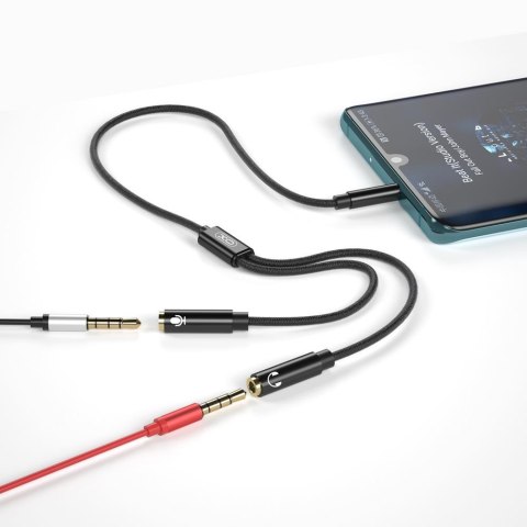 XO kabel audio 2w1 NB-R197 jack 3,5mm - złącze jack 3,5mm / mikrofon 0,23 m czarny XO kabel audio 2w1 NB-R197 jack 3,5mm - złącze jack 3,5mm / mikrofon 0,23 m czarny