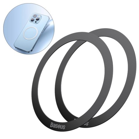 Baseus Halo Series magnetyczny pierścień (2 szt./opakowanie) czarny (PCCH000001) Baseus Halo Series magnetyczny pierścień (2 szt./opakowanie) czarny (PCCH000001)