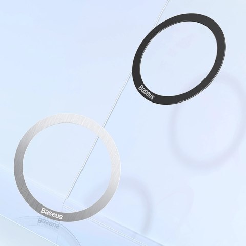 Baseus Halo Series magnetyczny pierścień (2 szt./opakowanie) srebrny (PCCH000012) Baseus Halo Series magnetyczny pierścień (2 szt./opakowanie) srebrny (PCCH000012)