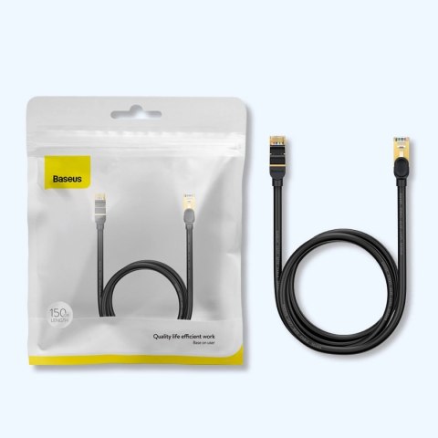 Baseus Speed Seven szybki kabel sieciowy RJ45 10Gbps 0.5m czarny (WKJS010001) Baseus Speed Seven szybki kabel sieciowy RJ45 10Gbps 0.5m czarny (WKJS010001)