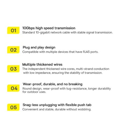 Baseus Speed Seven szybki kabel sieciowy RJ45 10Gbps 15m czarny (WKJS010801) Baseus Speed Seven szybki kabel sieciowy RJ45 10Gbps 15m czarny (WKJS010801)