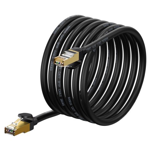 Baseus Speed Seven szybki kabel sieciowy RJ45 10Gbps 5m czarny (WKJS010501) Baseus Speed Seven szybki kabel sieciowy RJ45 10Gbps 5m czarny (WKJS010501)