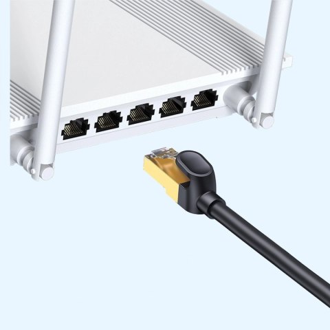 Baseus Speed Seven szybki kabel sieciowy RJ45 10Gbps 5m czarny (WKJS010501) Baseus Speed Seven szybki kabel sieciowy RJ45 10Gbps 5m czarny (WKJS010501)