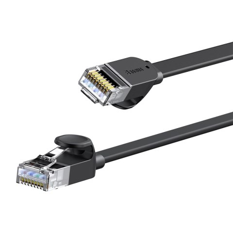 Baseus Speed Six kabel sieciowy płaski RJ45 1000Mbps 15m czarny (WKJS000301) Baseus Speed Six kabel sieciowy płaski RJ45 1000Mbps 15m czarny (WKJS000301)