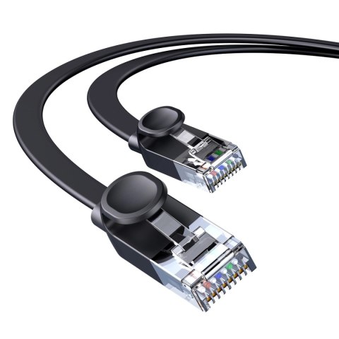 Baseus Speed Six kabel sieciowy płaski RJ45 1000Mbps 2m czarny (WKJS000101) Baseus Speed Six kabel sieciowy płaski RJ45 1000Mbps 2m czarny (WKJS000101)