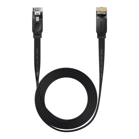 Baseus Speed Six kabel sieciowy płaski RJ45 1000Mbps 2m czarny (WKJS000101) Baseus Speed Six kabel sieciowy płaski RJ45 1000Mbps 2m czarny (WKJS000101)
