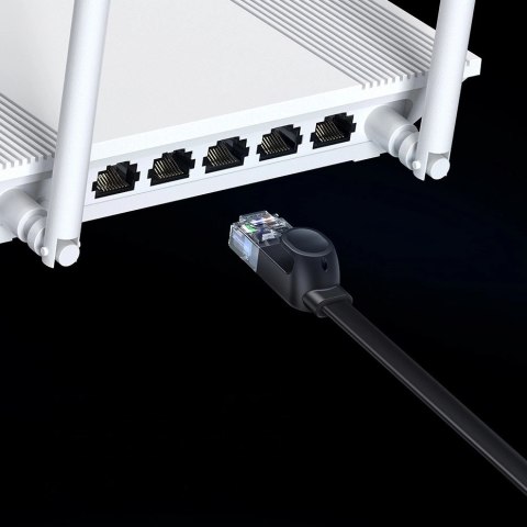 Baseus Speed Six kabel sieciowy płaski RJ45 1000Mbps 2m czarny (WKJS000101) Baseus Speed Six kabel sieciowy płaski RJ45 1000Mbps 2m czarny (WKJS000101)