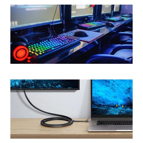 Baseus Speed Six kabel sieciowy płaski RJ45 1000Mbps 2m czarny (WKJS000101) Baseus Speed Six kabel sieciowy płaski RJ45 1000Mbps 2m czarny (WKJS000101)