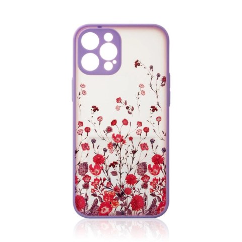 Design Case etui do iPhone 12 Pro pokrowiec w kwiaty fioletowy Design Case etui do iPhone 12 Pro pokrowiec w kwiaty fioletowy