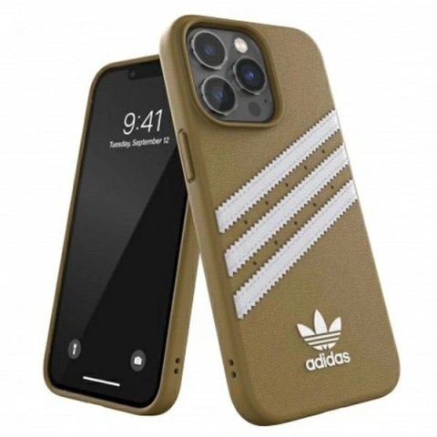 Etui Adidas OR Moulded Case PU na iPhone 13 Pro / iPhone 13 - beżowo-złote
