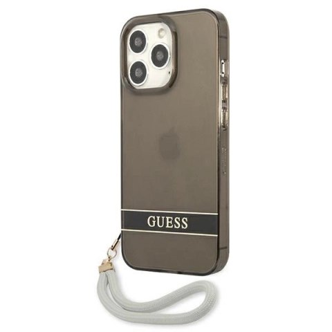 Etui Guess Translucent Strap na iPhone 13 Pro / iPhone 13 - czarne