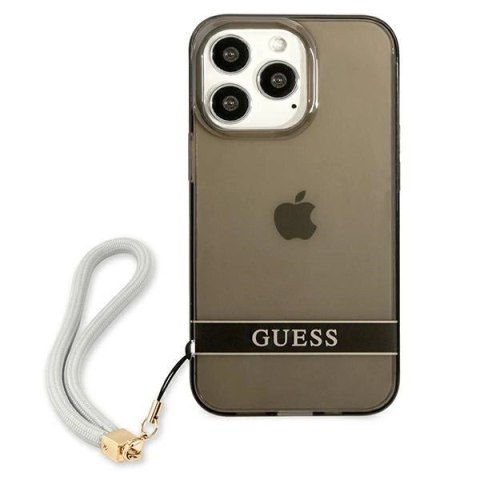 Etui Guess Translucent Strap na iPhone 13 Pro / iPhone 13 - czarne