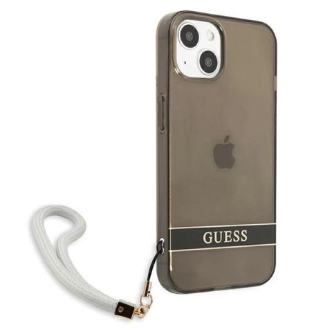 Etui Guess Translucent Strap na iPhone 13 mini - czarne