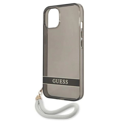 Etui Guess Translucent Strap na iPhone 13 mini - czarne