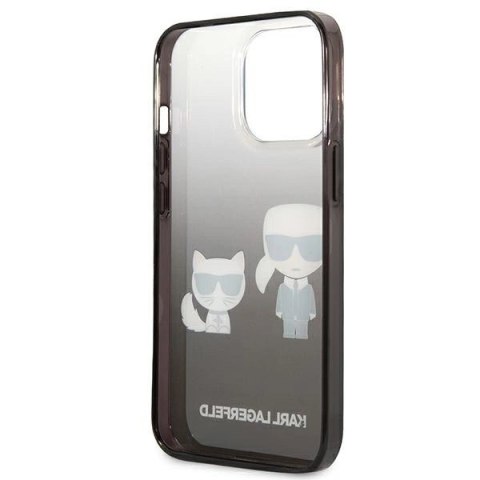 Etui Karl Lagerfeld Gradient Ikonik Karl&Choupette na iPhone 13 Pro / iPhone 13 - czarne Etui Karl Lagerfeld Gradient Ikonik Karl&Choupette na iPhone 13 Pro / iPhone 13 - czarne