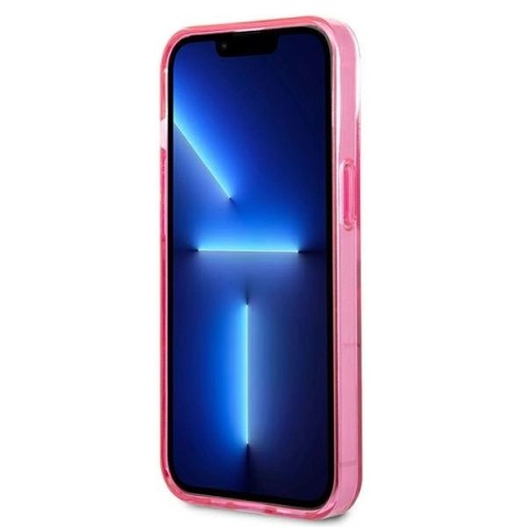 Etui Karl Lagerfeld Gradient Ikonik Karl&Choupette na iPhone 13 mini - różowe Etui Karl Lagerfeld Gradient Ikonik Karl&Choupette na iPhone 13 mini - różowe