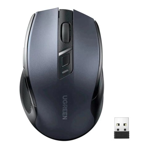 Mysz Ugreen MU006 optyczna bezprzewodowa USB 2.4GHz 4000 DPI - czarna Mysz Ugreen MU006 optyczna bezprzewodowa USB 2.4GHz 4000 DPI - czarna