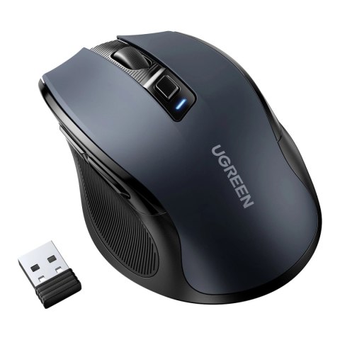 Mysz Ugreen MU006 optyczna bezprzewodowa USB 2.4GHz 4000 DPI - czarna Mysz Ugreen MU006 optyczna bezprzewodowa USB 2.4GHz 4000 DPI - czarna