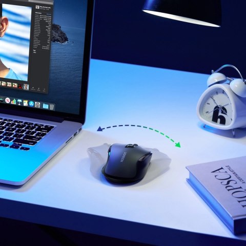 Mysz Ugreen MU006 optyczna bezprzewodowa USB 2.4GHz 4000 DPI - czarna Mysz Ugreen MU006 optyczna bezprzewodowa USB 2.4GHz 4000 DPI - czarna