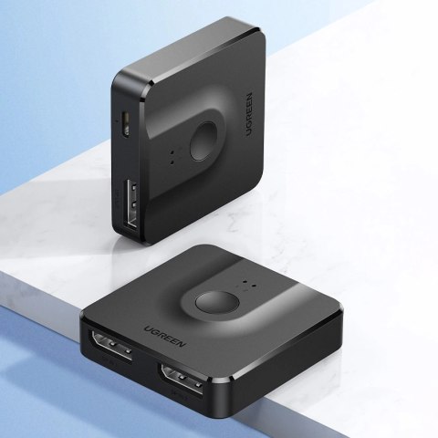 Ugreen CM430 rozdzielacz sygnału 2x DisplayPort (wejście) do 1x DisplayPort (wyjście) przełącznik 4K/1080p czarny (60622) Ugreen CM430 rozdzielacz sygnału 2x DisplayPort (wejście) do 1x DisplayPort (wyjście) przełącznik 4K/1080p czarny (60622)
