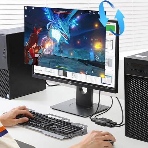Ugreen CM430 rozdzielacz sygnału 2x DisplayPort (wejście) do 1x DisplayPort (wyjście) przełącznik 4K/1080p czarny (60622) Ugreen CM430 rozdzielacz sygnału 2x DisplayPort (wejście) do 1x DisplayPort (wyjście) przełącznik 4K/1080p czarny (60622)